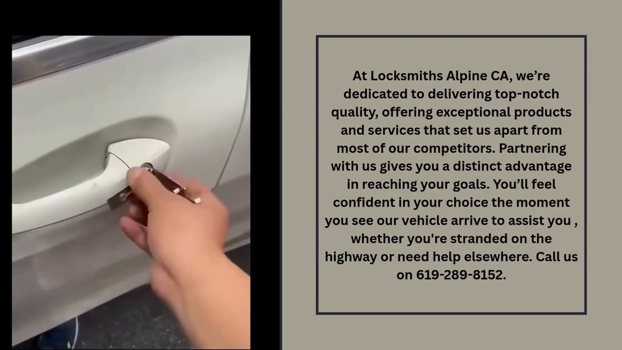 Read more about the article Locksmiths Alpine CA